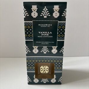 HOMEWORX by Harry Slatkin‎ Vanilla Pine Reed Diffuser 4oz Essential Oils Infused